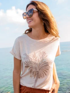 Tee-shirt motif palmier