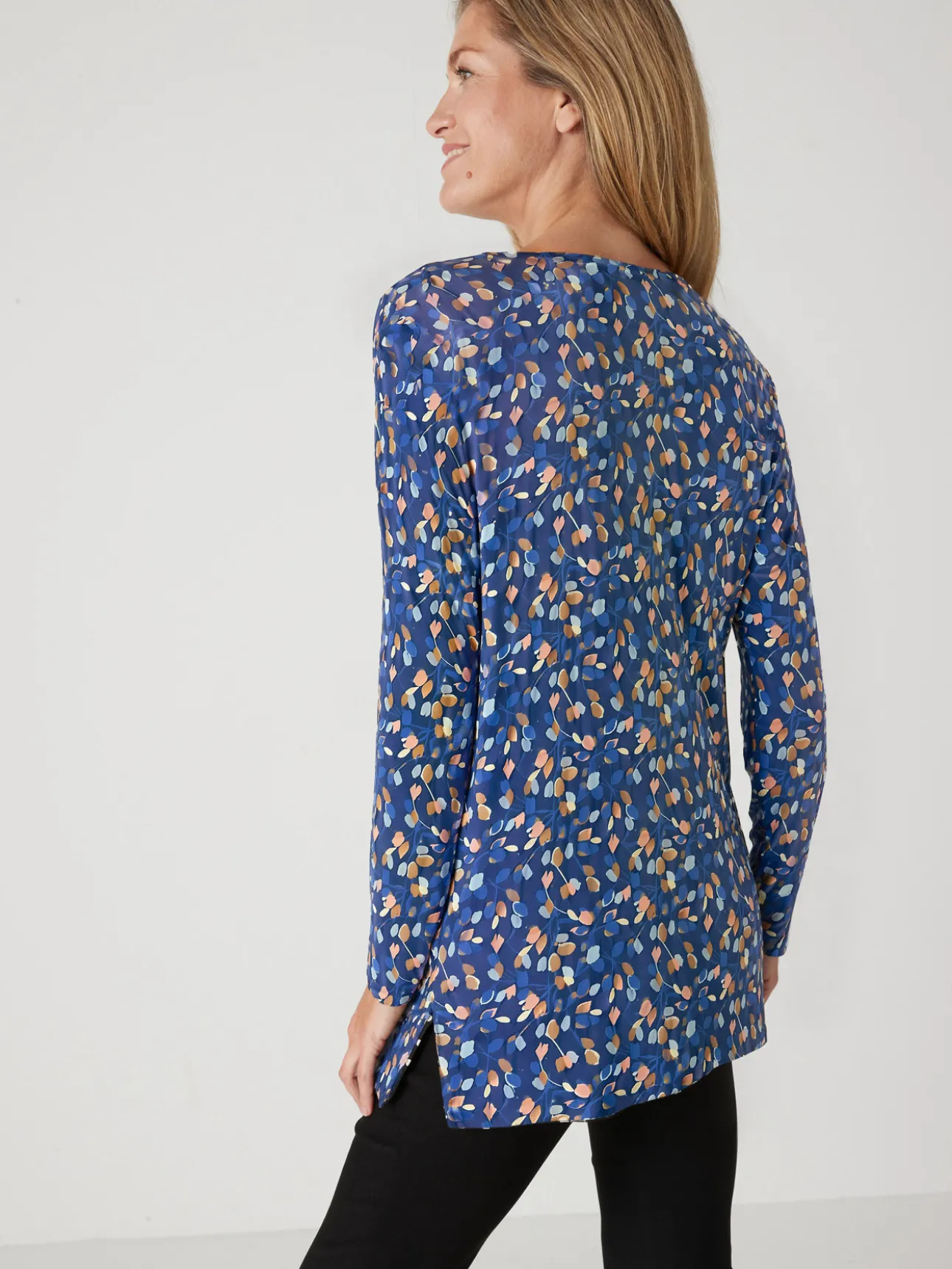 Tee-shirt tunique en maille fluide