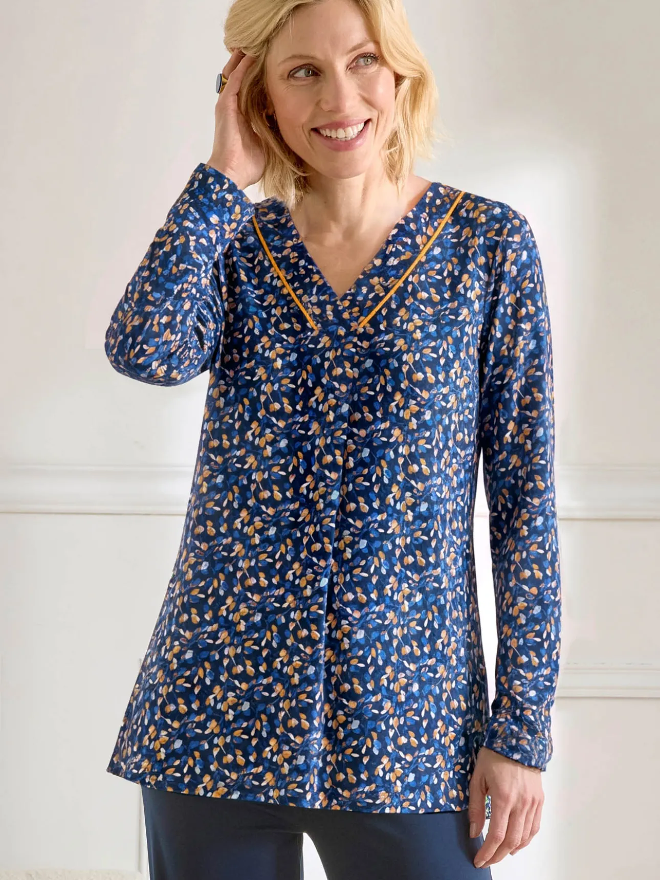 Tee-shirt tunique en maille fluide