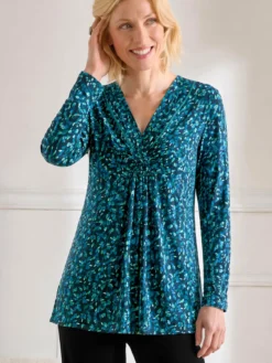 Tee-shirt tunique en maille fluide