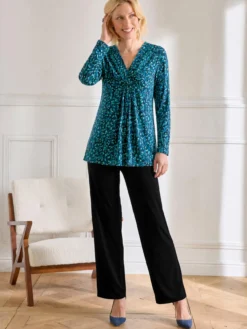 Tee-shirt tunique en maille fluide