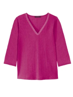 Tee-shirt V galon fantaisie