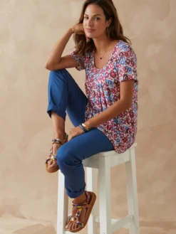 Tunique en maille avec plis d'aisance