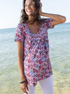 Tunique en maille avec plis d'aisance