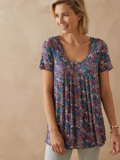 Tunique en maille avec plis d'aisance