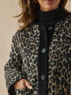 Veste boutonnée matelassée