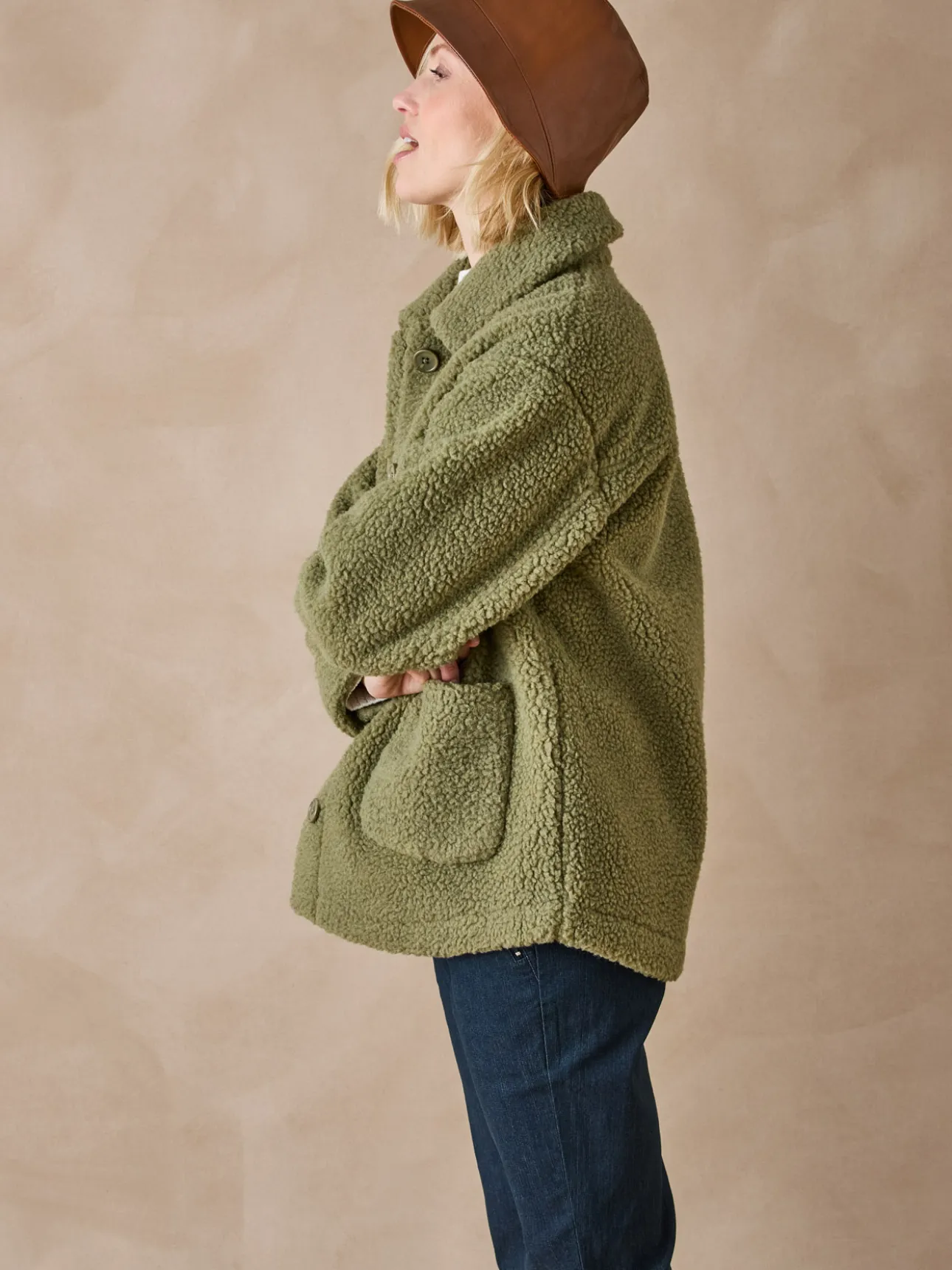 Veste chaude en maille moutonnée