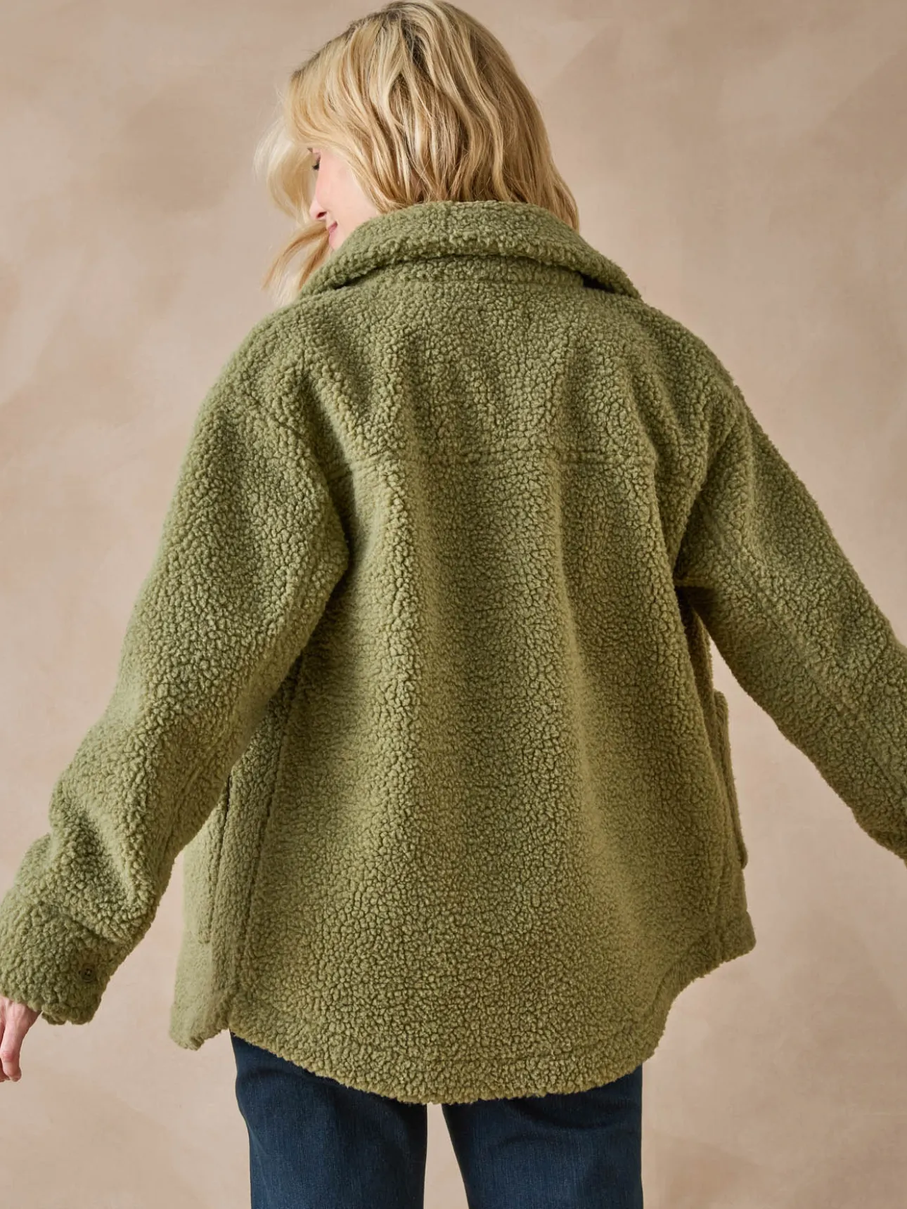 Veste chaude en maille moutonnée