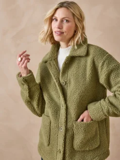 Veste chaude en maille moutonnée