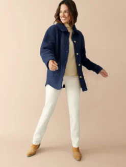 Veste chaude en maille moutonnée