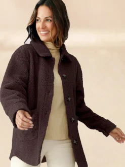 Veste chaude en maille moutonnée