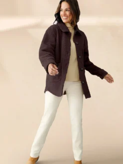 Veste chaude en maille moutonnée