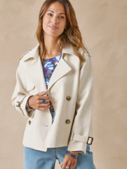 Veste courte style trench