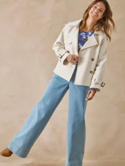 Veste courte style trench