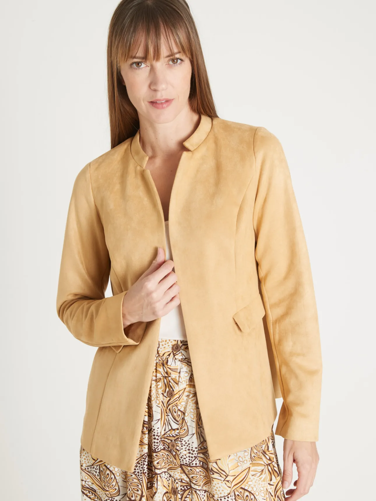 Veste en maille suédine