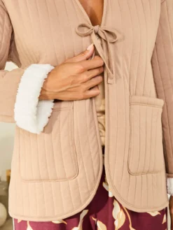 Veste kimono intérieur moutonné