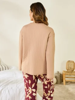 Veste kimono intérieur moutonné