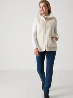 Veste sans manches sherpa moumoute