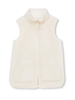Veste sans manches sherpa moumoute